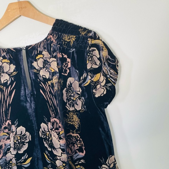 Free People Velvet Mystic Charm Babydoll Mini Long Sleeve Tunic Dress Size S - Picture 9 of 11